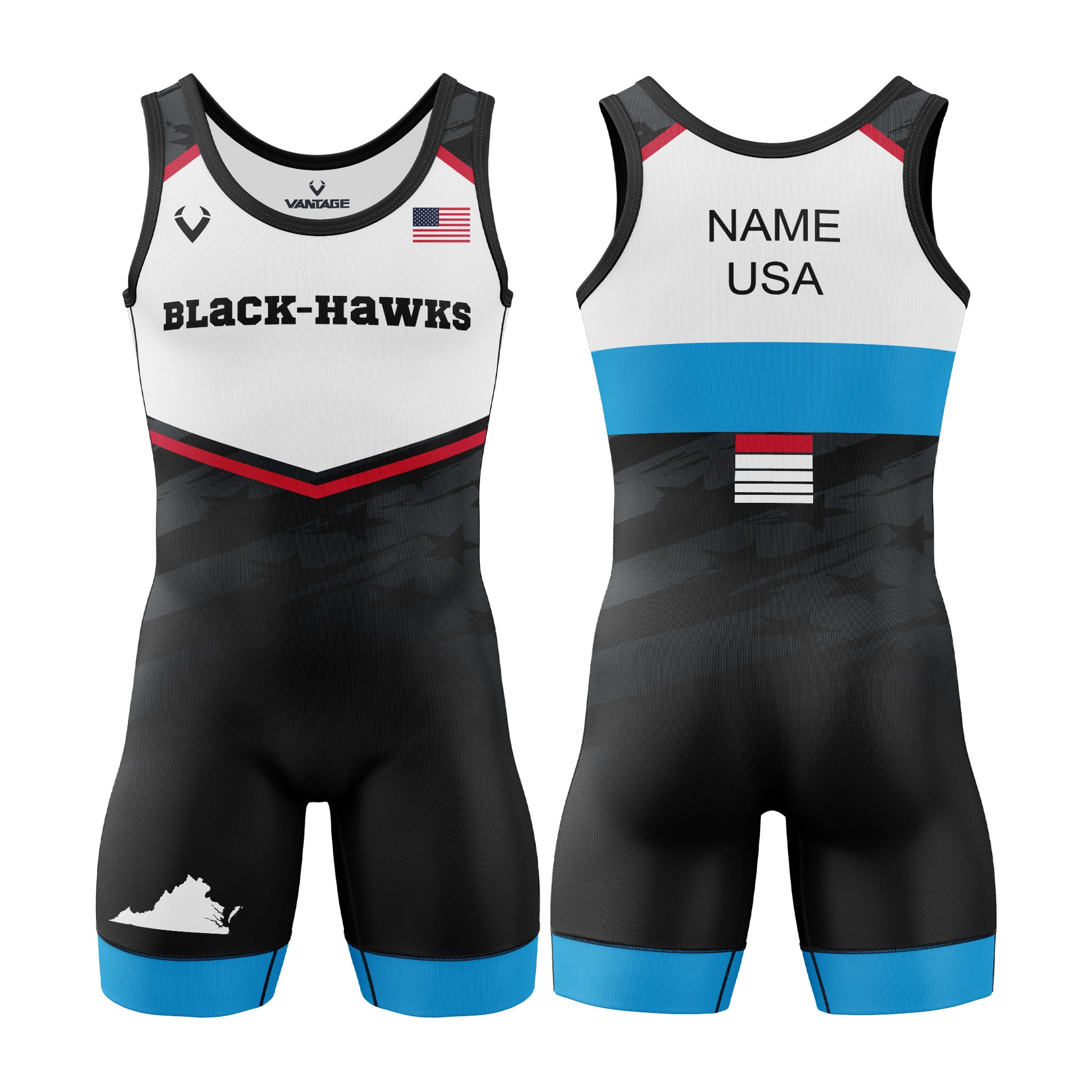 Brooke Point - Contender Singlet (Blue)
