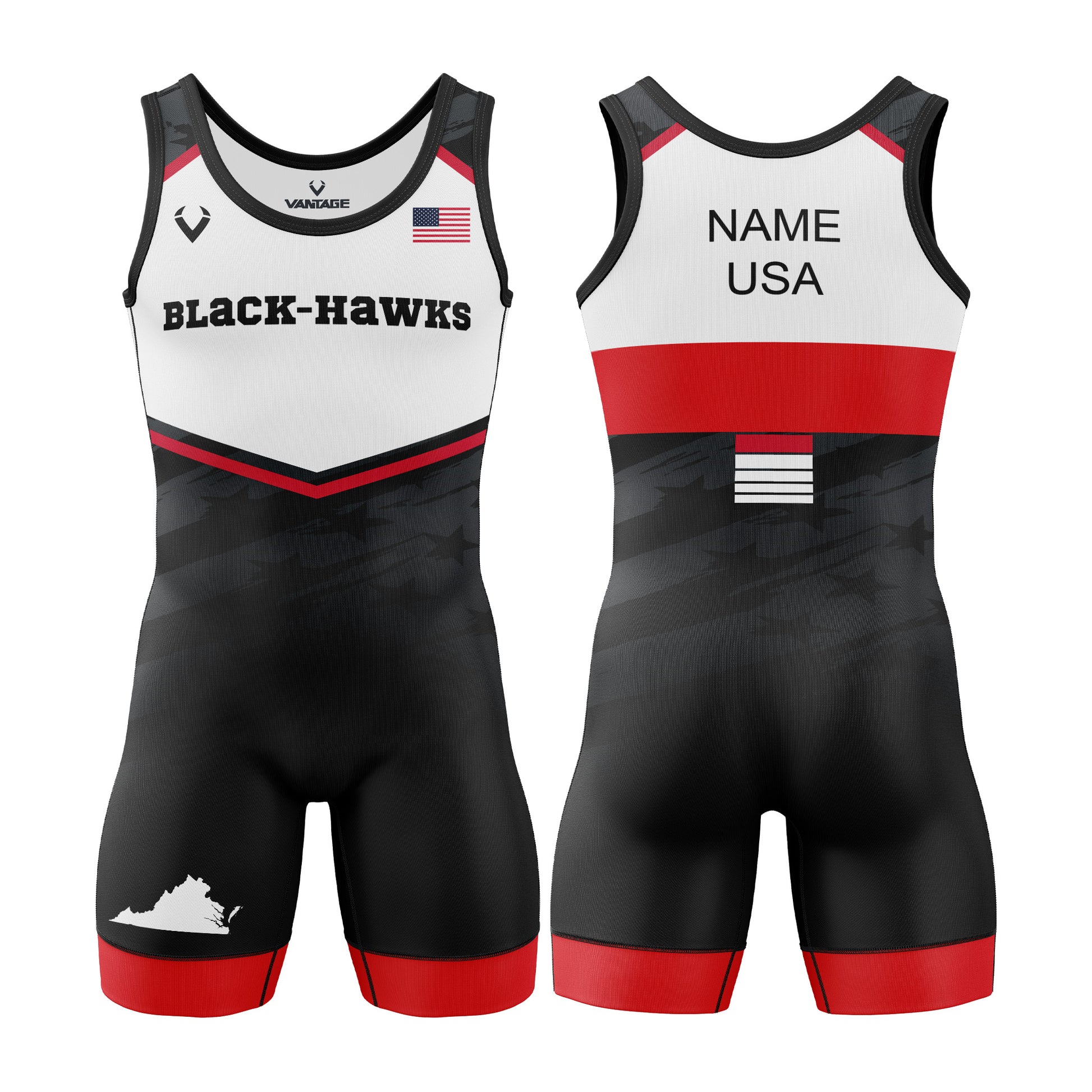Brooke Point - Contender Singlet (Red)