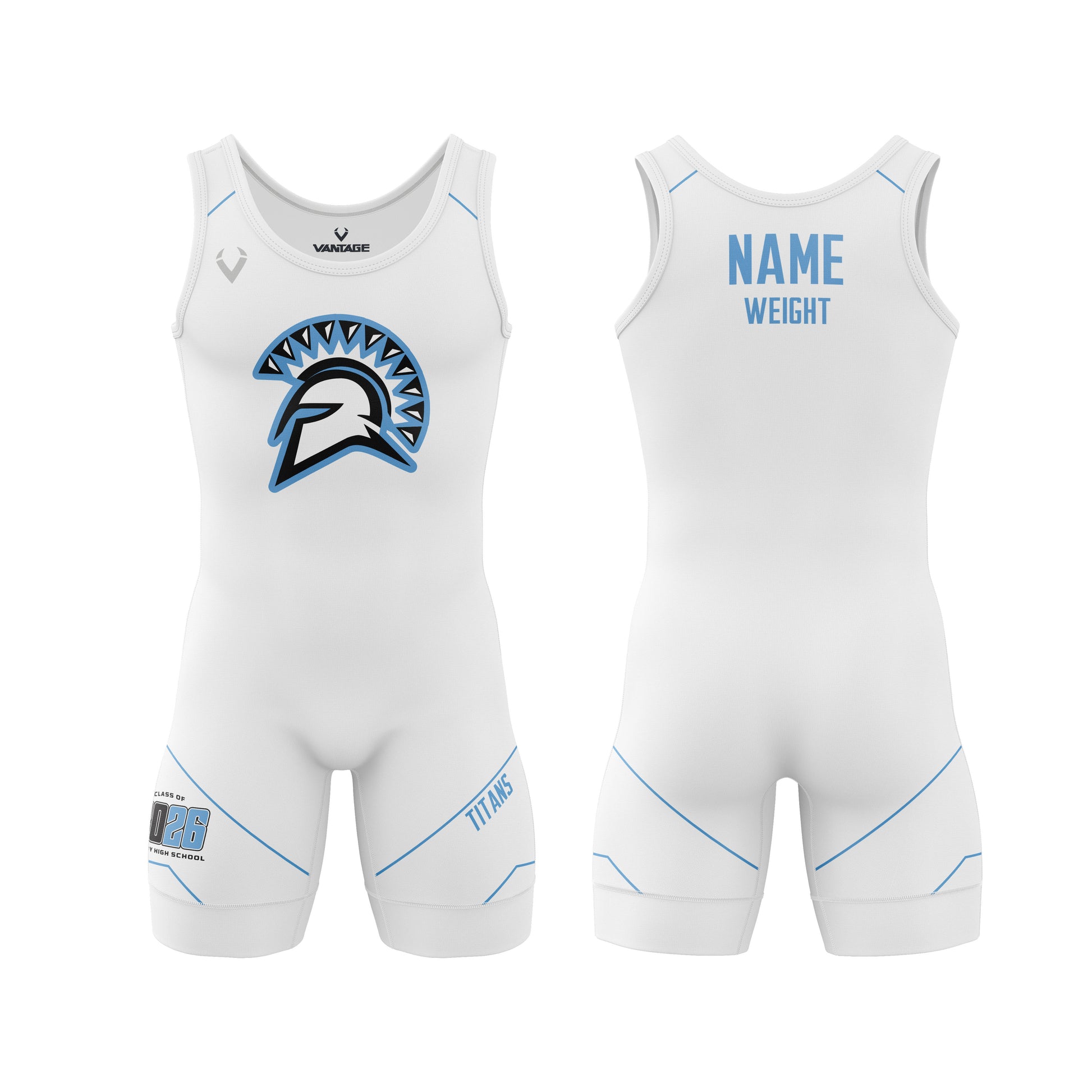 Cosby - SENIOR Contender Singlet (White)