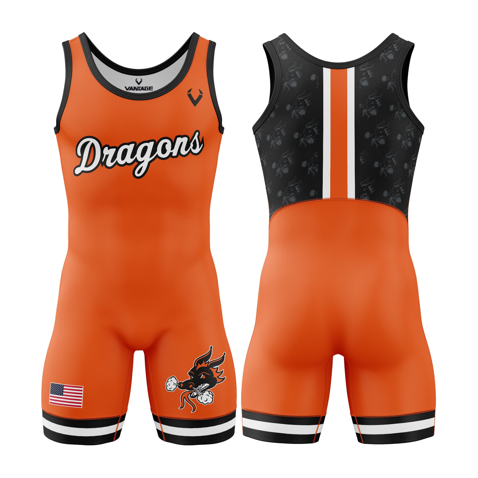 Dallas Dragons - Xero Series Singlet (Orange)