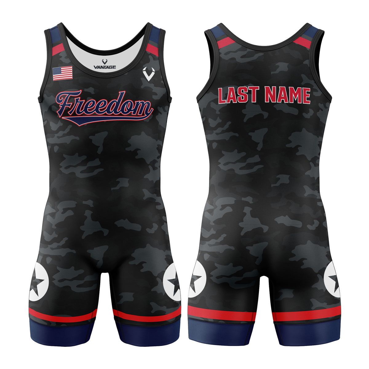 Freedom WC - Contender Singlet (Black Camo)