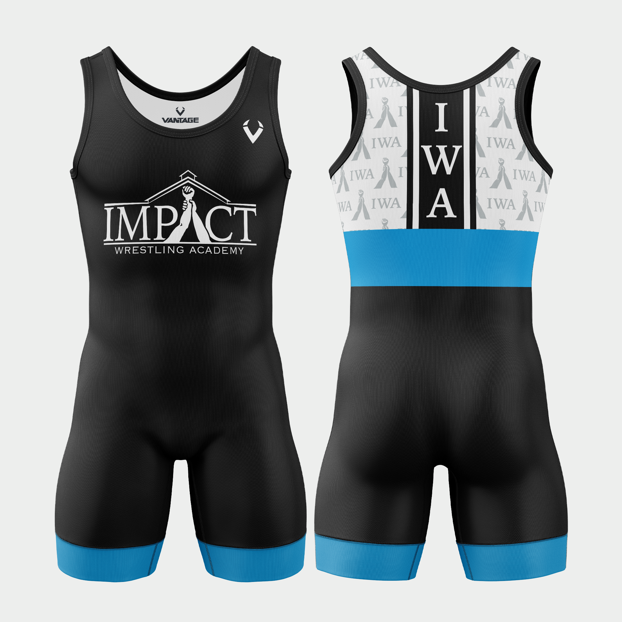 Impact Wrestling Academy - Standard Singlet (Blue)