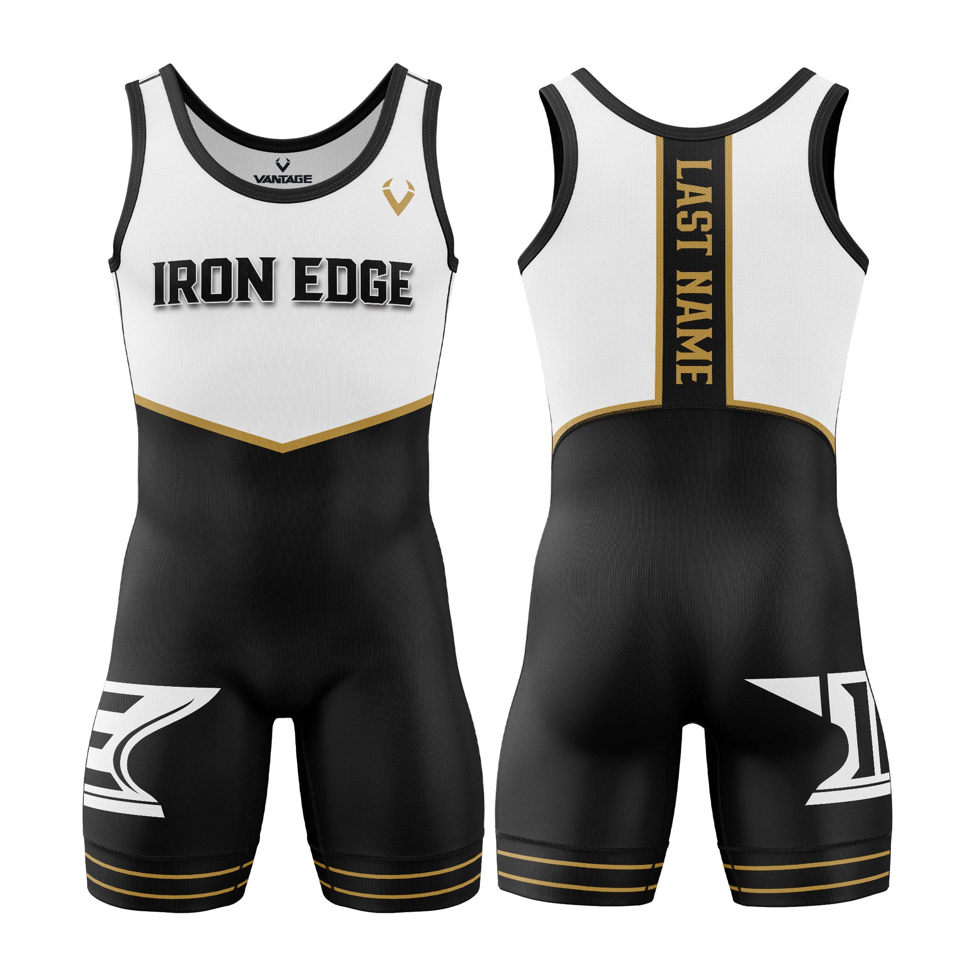 Iron Edge - Mens Xero Series Singlet (Black/White)