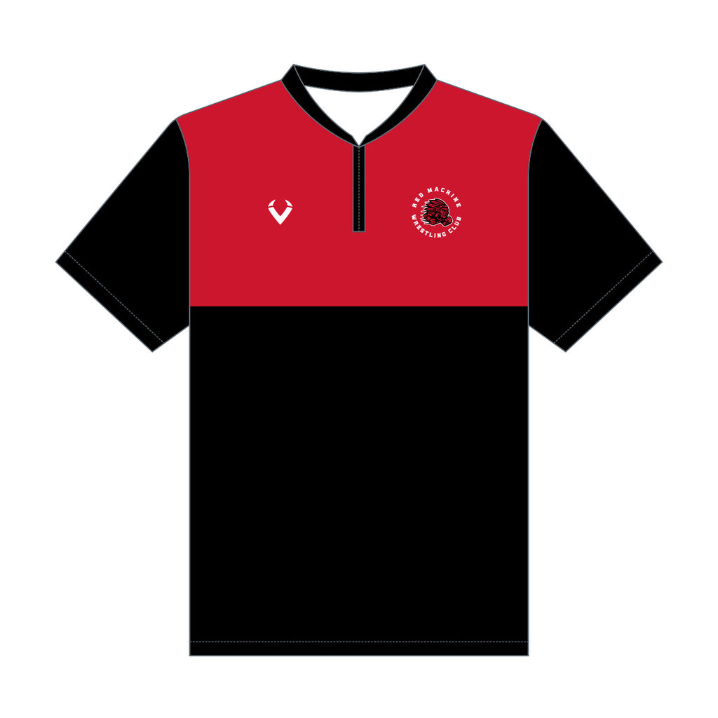Red Machine - 1/4 Zip Mock Polo
