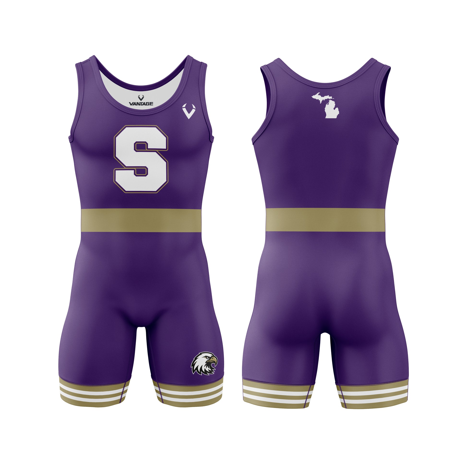 Schoolcraft - Contender Singlet (Purple)