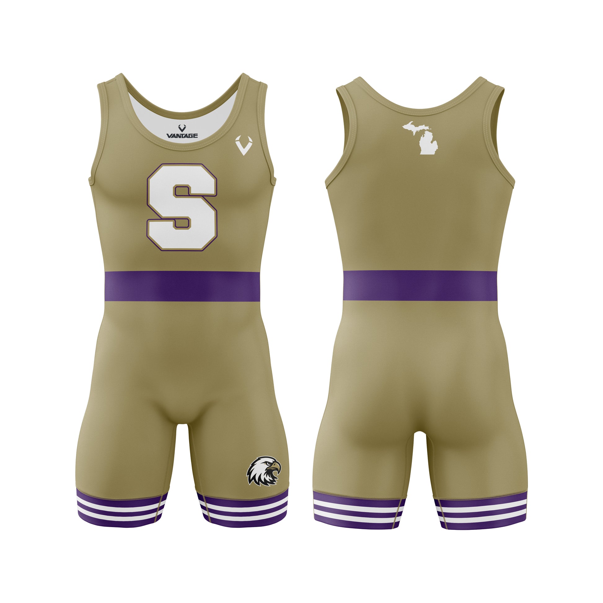 Schoolcraft - Contender Singlet (Gold)