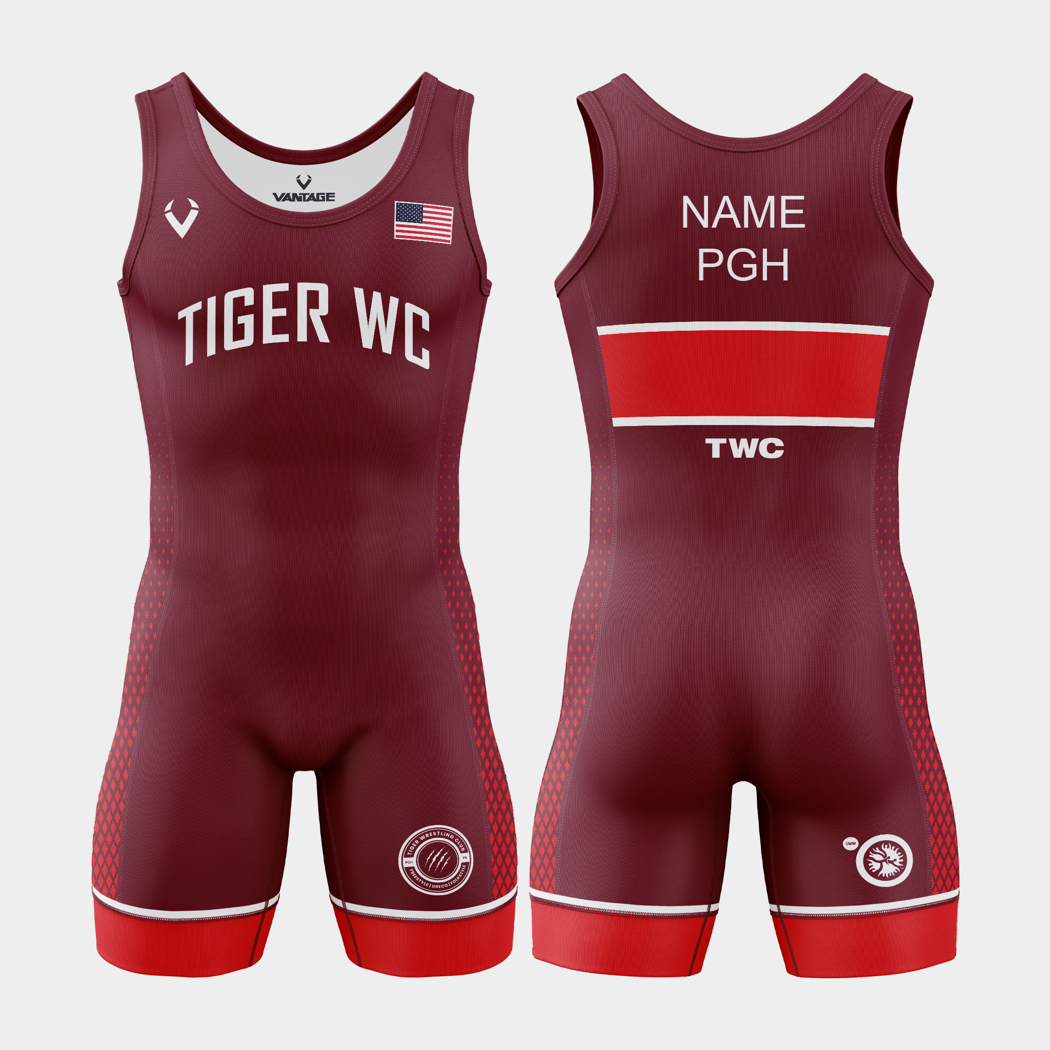 Tiger WC - Standard Singlet (Red)