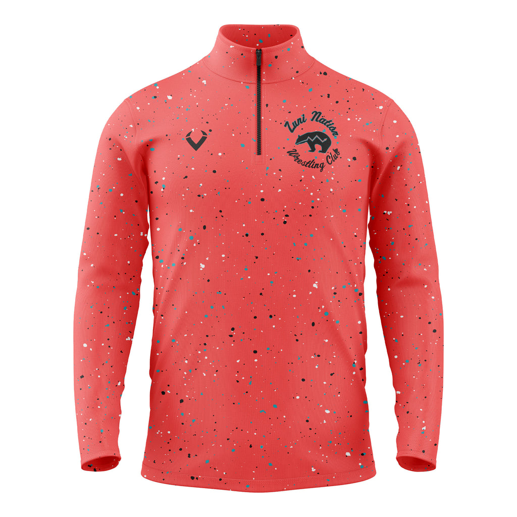 Zuni Nation - Contender 1/4 Zip Pullover (Coral)