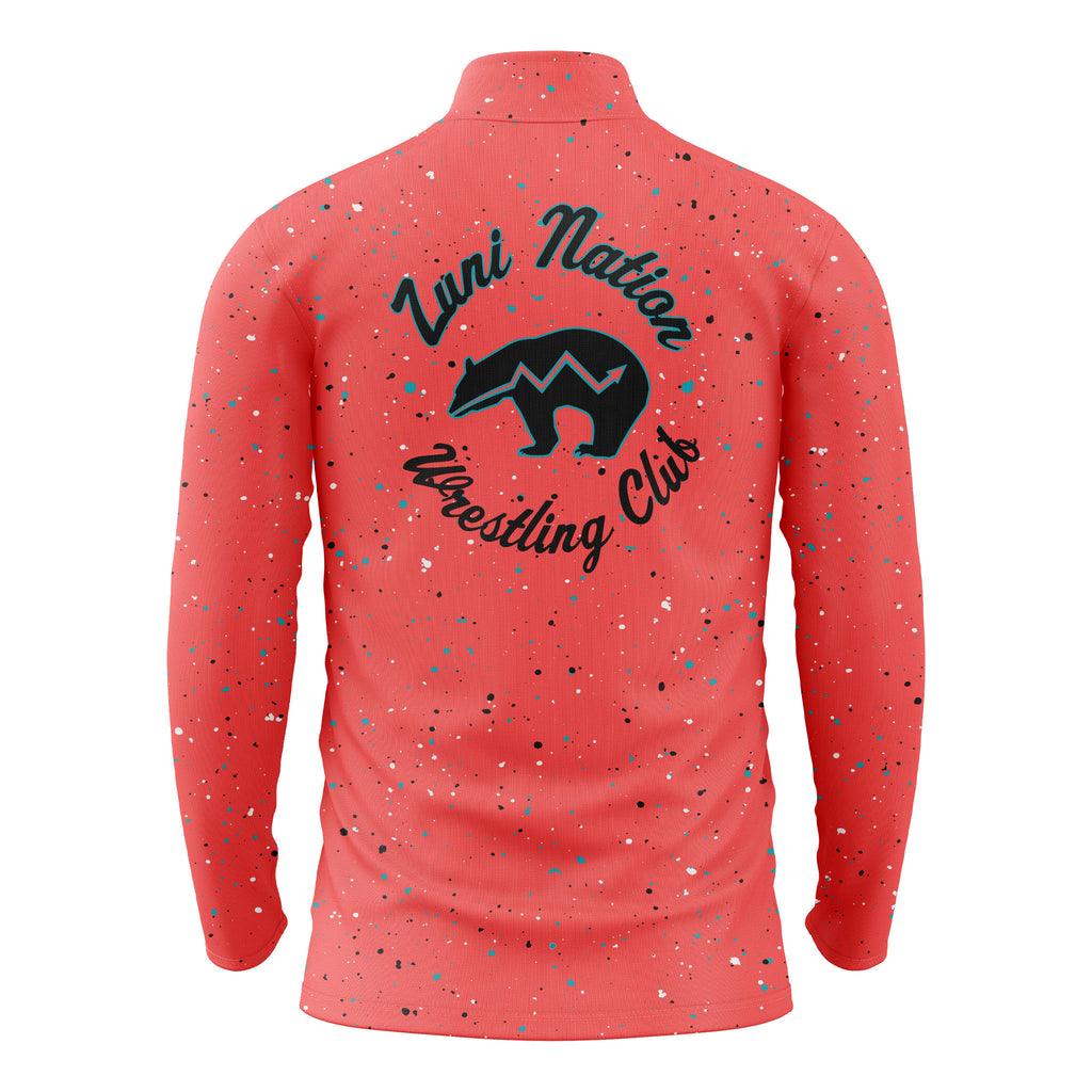 Zuni Nation - Contender 1/4 Zip Pullover (Coral)