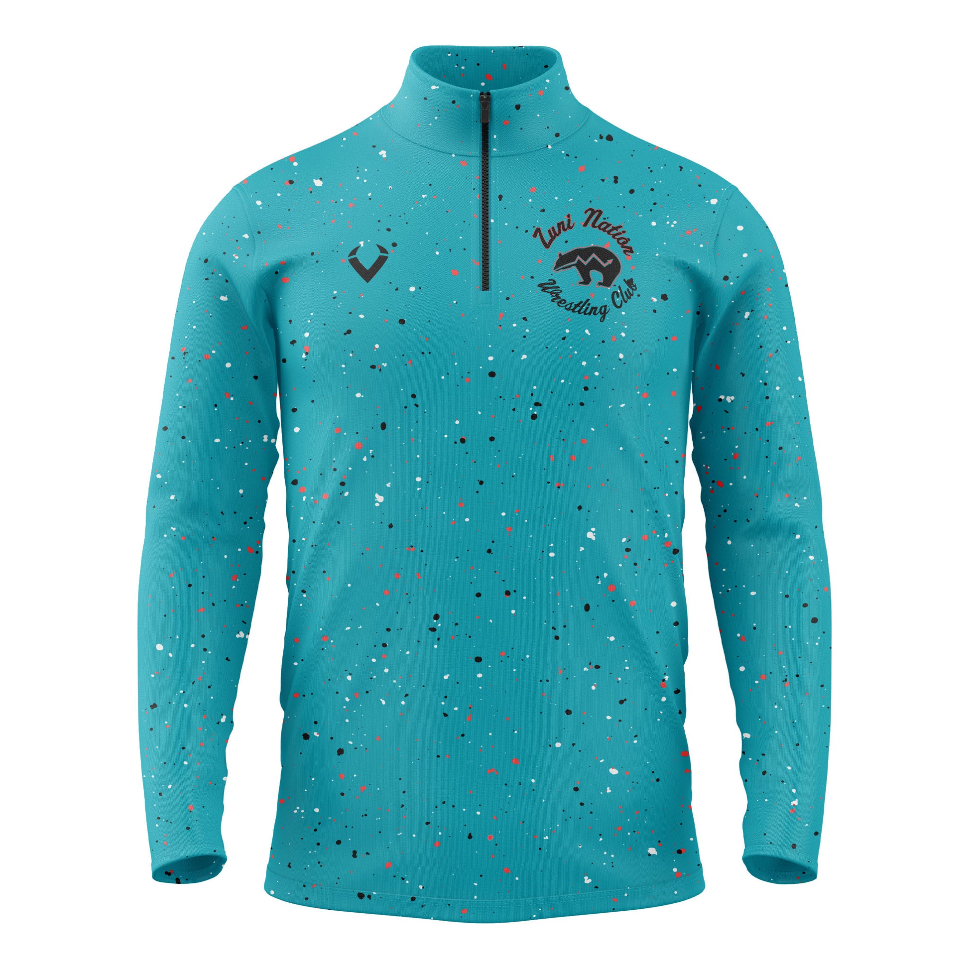 Zuni Nation - Contender 1/4 Zip Pullover (Turquoise)