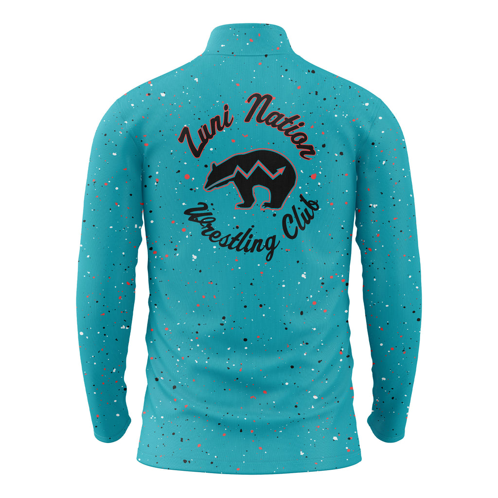 Zuni Nation - Contender 1/4 Zip Pullover (Turquoise)