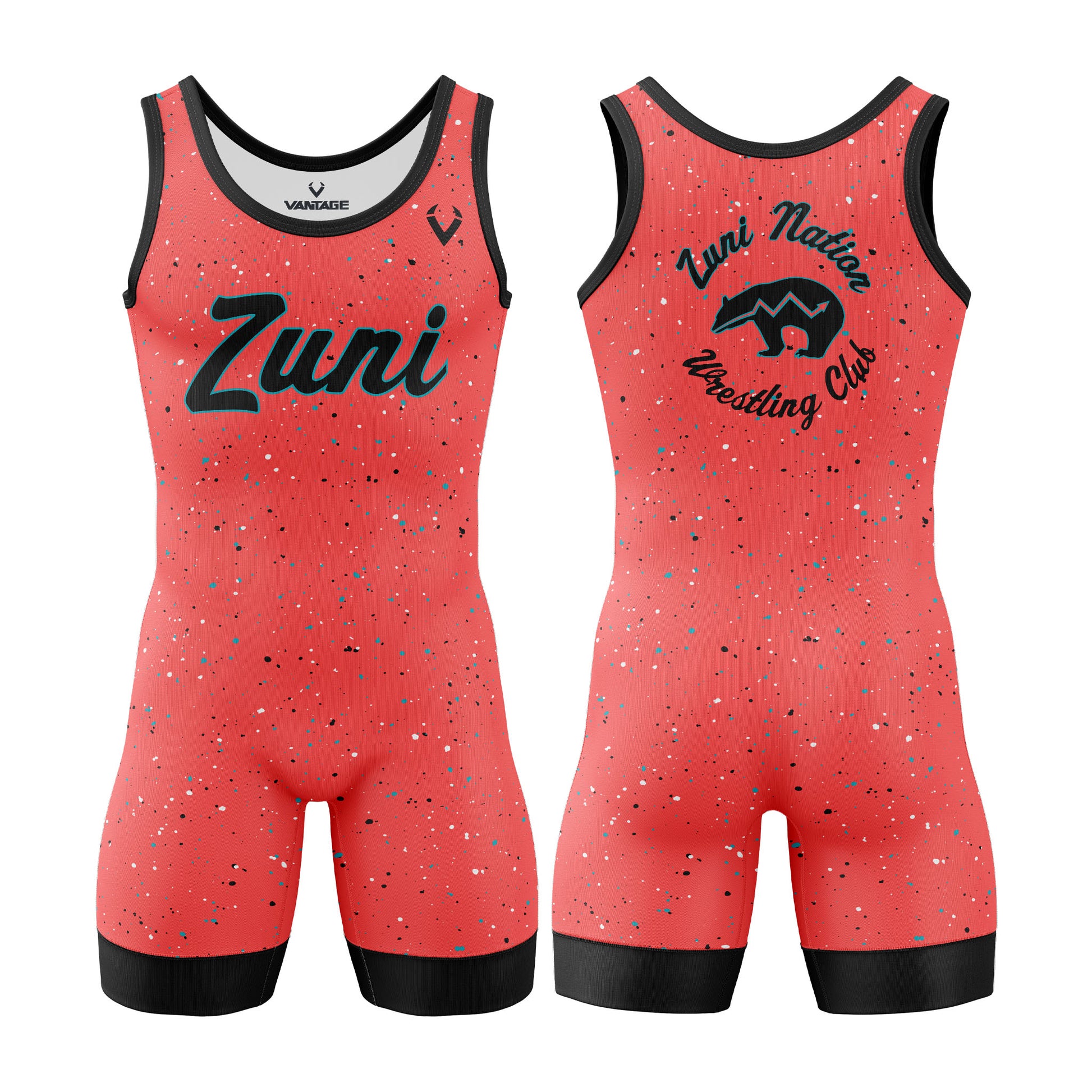 Zuni Nation - Contender Singlet (Coral)